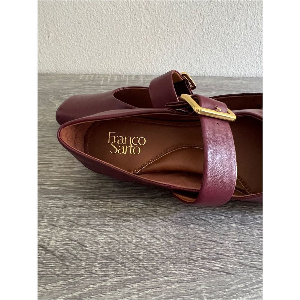 New Franco Sarto Square Toe Mary Jane Flats Buckle Balletcore Shoes Womens 9M - Picture 6 of 6